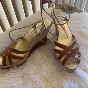 Gently used. No stains.  Size is 8.5 but they fit more like 7.5 - 8